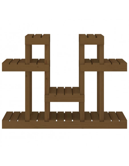 Supporto per Piante Miele 104,5x25x77,5 cm in Massello di Pino
