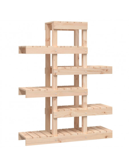Supporto per Piante 85x25x109,5 cm in Legno Massello di Pino
