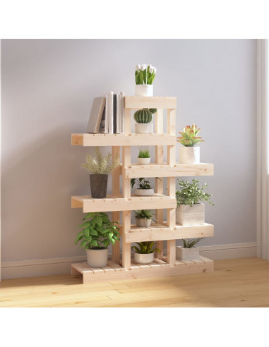 Supporto per Piante 85x25x109,5 cm in Legno Massello di Pino
