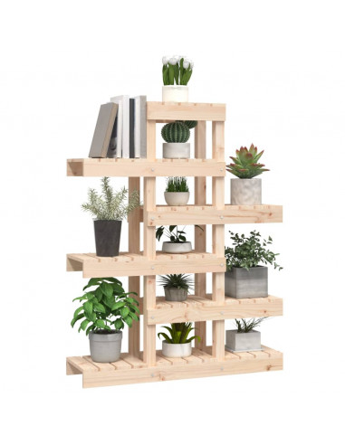 Supporto per Piante 85x25x109,5 cm in Legno Massello di Pino
