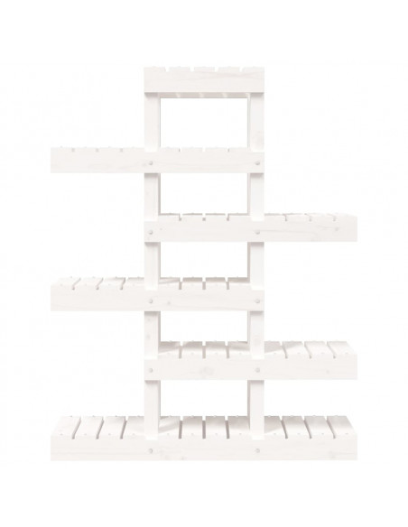 Supporto per Piante Bianco 85x25x109,5cm Legno Massello di Pino