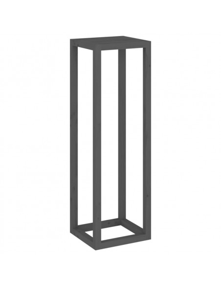 Set Supporti per Piante 3 pz Grigio in Legno Massello di Pino