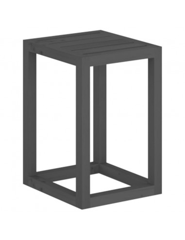 Set Supporti per Piante 3 pz Grigio in Legno Massello di Pino