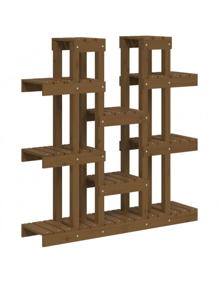 Supporto Piante Miele 104,5x25x109,5 cm Legno Massello di Pino