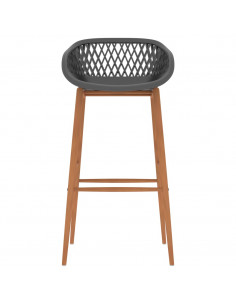 Set da Bar 5 pz Bianco e Grigio