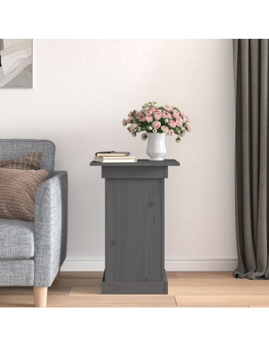 Portafiori grigio 40x40x60 cm in Legno Massello di Pino