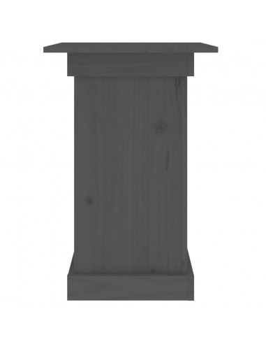 Portafiori grigio 40x40x60 cm in Legno Massello di Pino