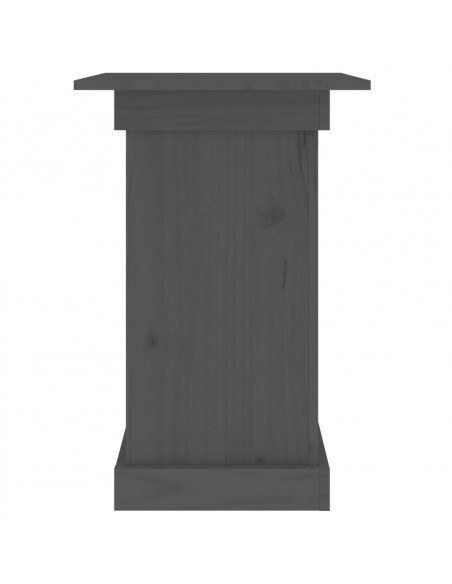 Portafiori grigio 40x40x60 cm in Legno Massello di Pino