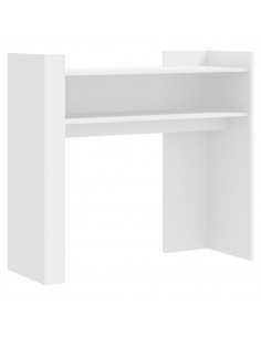Tavolino Consolle Bianco 100x35x90 cm in Legno Multistrato 2