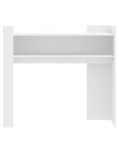 Tavolino Consolle Bianco 100x35x90 cm in Legno Multistrato