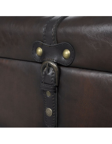 Cassapanca Set 3 pz Marrone