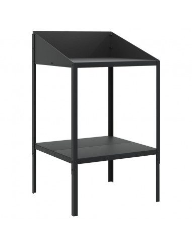 Supporto per Piante Antracite 56,5x54,5x100 cm Acciaio Zincato