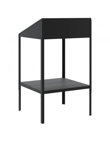 Supporto per Piante Antracite 56,5x54,5x100 cm Acciaio Zincato