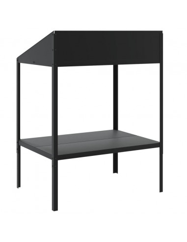 Supporto per Piante Antracite 75,5x54,5x100 cm Acciaio Zincato