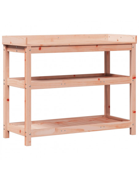 Tavolo Invaso con Ripiani 108x45x86,5 cm Legno Massello Douglas