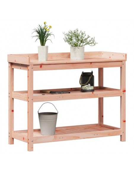 Tavolo Invaso con Ripiani 108x45x86,5 cm Legno Massello Douglas