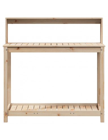 Tavolo Invaso con Ripiani 108x50x109,5 cm Legno Massello Pino