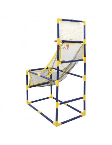 Set Gioco di Basket Arcade con Palla e Pompa 45x86x127 cm