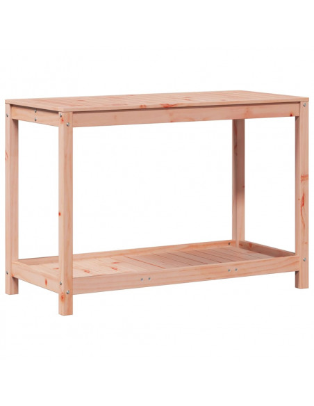 Tavolo Invaso con Ripiano 108x50x75 cm Legno Massello Douglas