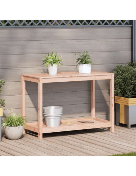 Tavolo Invaso con Ripiano 108x50x75 cm Legno Massello Douglas