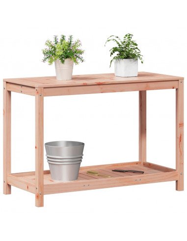 Tavolo Invaso con Ripiano 108x50x75 cm Legno Massello Douglas