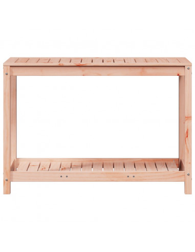 Tavolo Invaso con Ripiano 108x50x75 cm Legno Massello Douglas