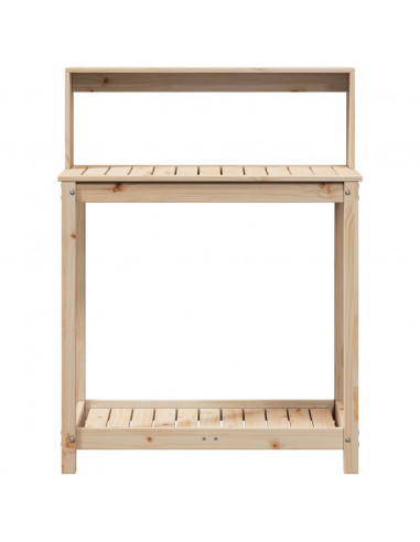 Tavolo Invaso con Ripiani 82,5x50x109,5 cm Legno Massello Pino