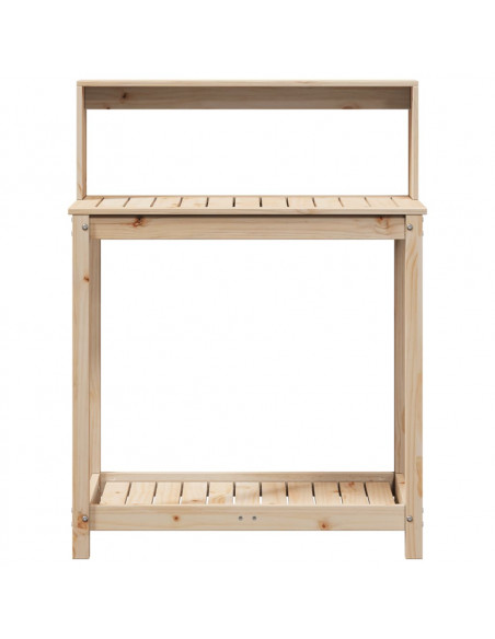 Tavolo Invaso con Ripiani 82,5x50x109,5 cm Legno Massello Pino