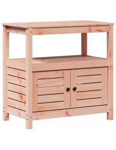 Tavolo Invaso con Ripiani 82,5x45x81 cm Legno Massello Douglas 2