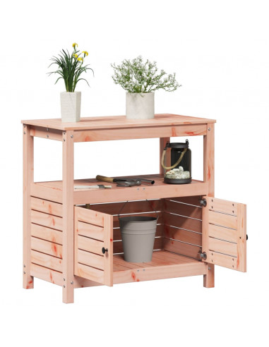 Tavolo Invaso con Ripiani 82,5x45x81 cm Legno Massello Douglas