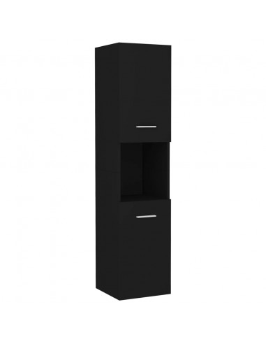 Set Mobili da Bagno Nero in Truciolato