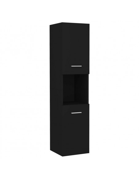 Set Mobili da Bagno Nero in Truciolato