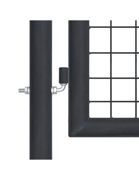 Cancello per Giardino in Acciaio Zincato 400x150 cm Grigio