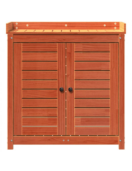 Tavolo Invaso con Ripiani Marrone 82,5x50x86,5 cm Massello Pino