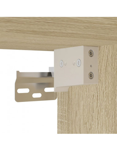 Set Mobili da Bagno 3 pz Rovere Sonoma in Legno Multistrato