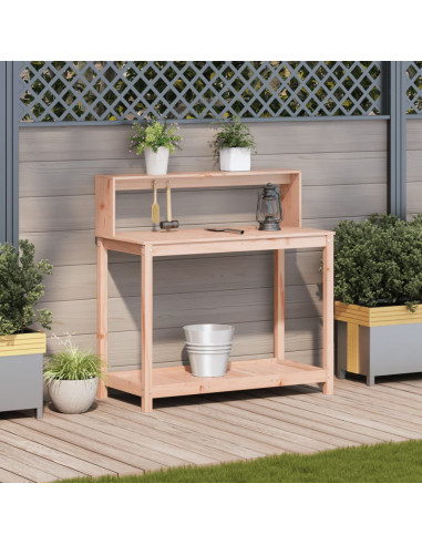 Tavolo Invaso con Ripiani 108x50x109,5cm Legno Massello Douglas