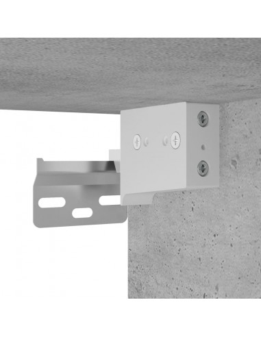 Set Mobili da Bagno 4 pz Grigio Cemento in Legno Multistrato