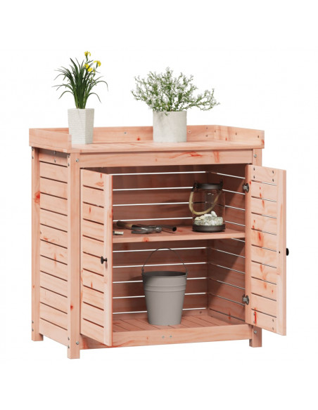 Tavolo Invaso con Ripiani 82,5x50x86,5cm Legno Massello Douglas