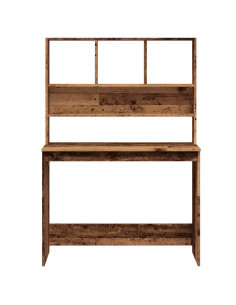 Scrivania Mensole Legno Antico 102x45x148 cm Legno Multistrato