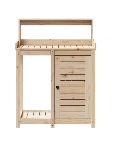 Tavolo Invaso con Ripiani 82,5x50x109,5 cm Legno Massello Pino