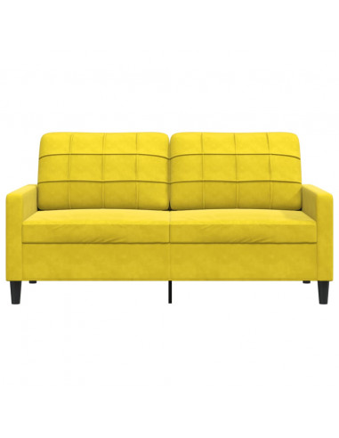 Divano a 2 Posti giallo 140 cm in Velluto