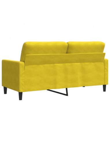 Divano a 2 Posti giallo 140 cm in Velluto