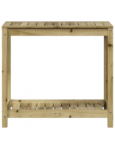 Tavolo Invaso con Ripiano 82,5x50x75cm Legno Impregnato di Pino