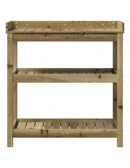 Tavolo Invaso con Ripiani 82,5x45x86,5 cm Legno Impregnato Pino