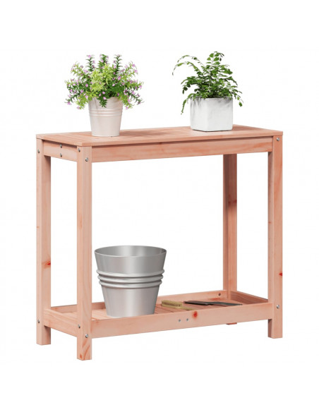 Tavolo Invaso con Ripiano 82,5x35x75 cm Legno Massello Douglas