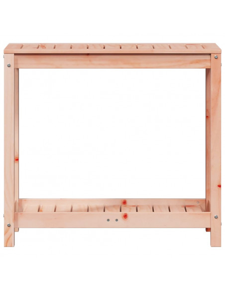 Tavolo Invaso con Ripiano 82,5x35x75 cm Legno Massello Douglas