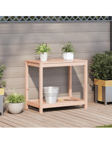 Tavolo Invaso con Ripiano 82,5x50x75 cm Legno Massello Douglas