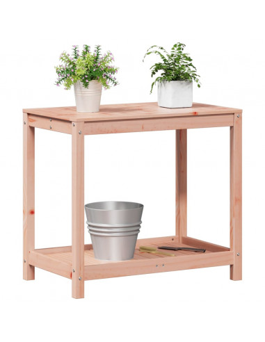 Tavolo Invaso con Ripiano 82,5x50x75 cm Legno Massello Douglas