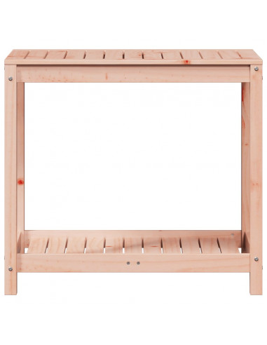 Tavolo Invaso con Ripiano 82,5x50x75 cm Legno Massello Douglas