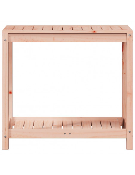 Tavolo Invaso con Ripiano 82,5x50x75 cm Legno Massello Douglas